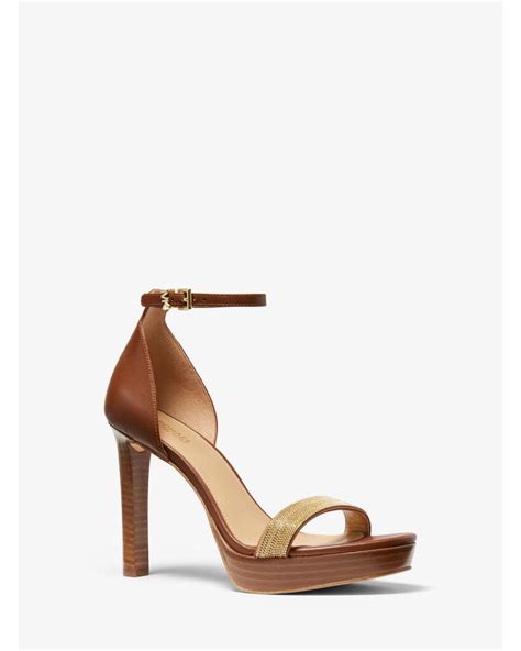 michael kors margot platform gold|Michael Kors leather platform shoes.